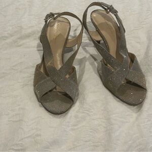 Elegant Silver Strappy Women's Sandals